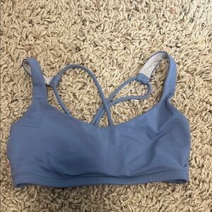 Lululemon Blue Sports Bra with Strappy Cross-Back